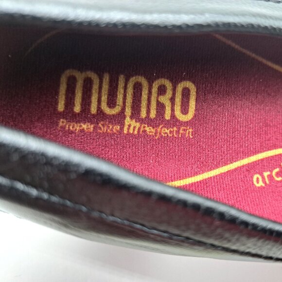 MUNRO America Black Stretch Upper Block Heels Slip On Shoes Size US9 Wide - Picture 5 of 12